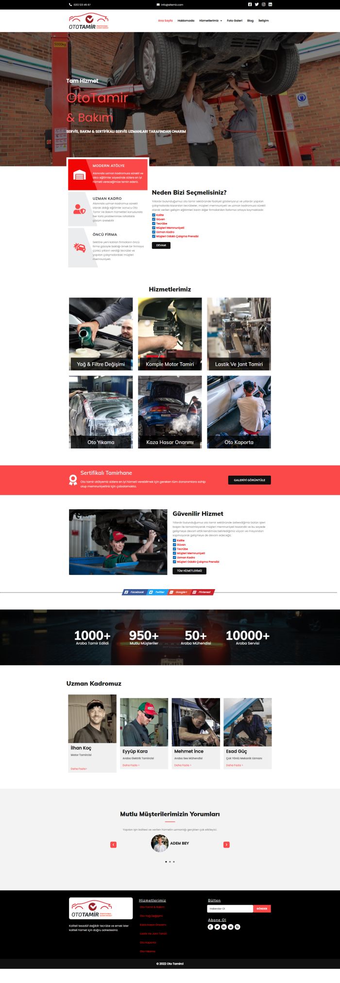 Oto Tamir 01 Tasarımı